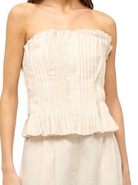 STAUD Linen Parma Top Size 0
